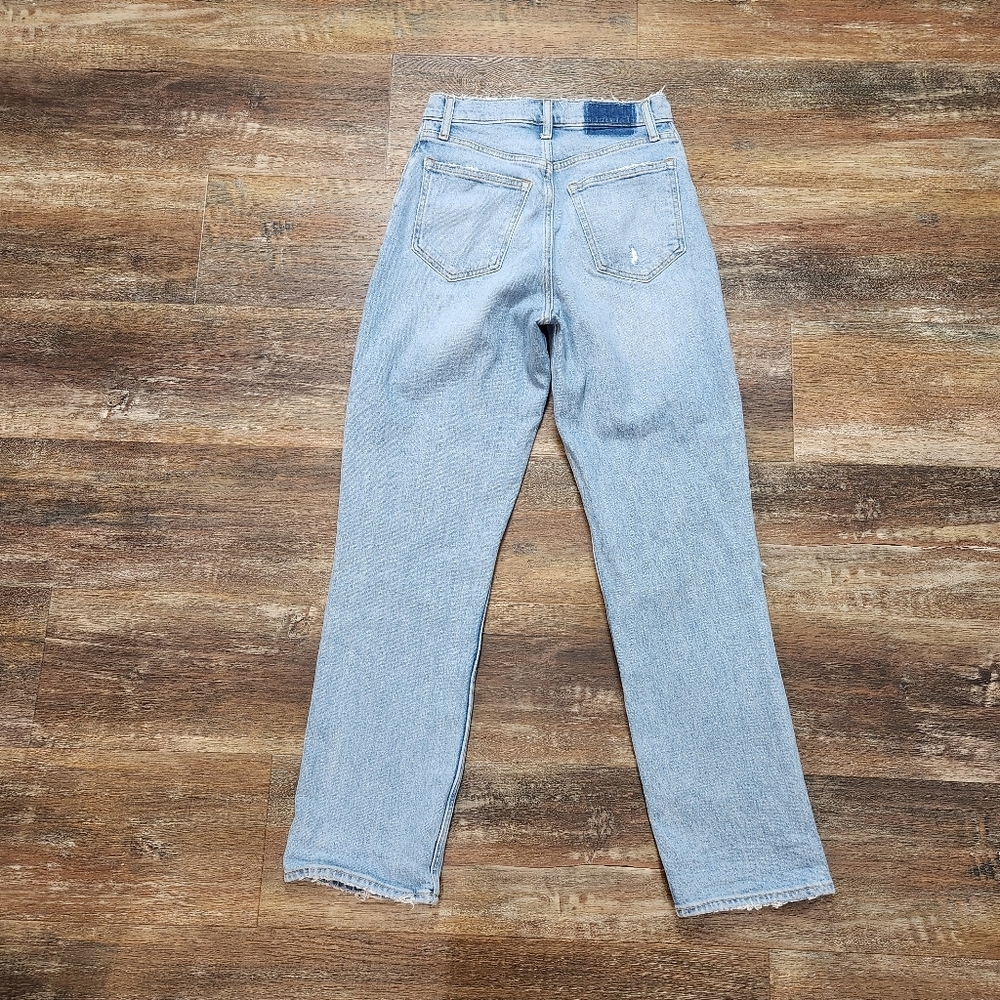ABERCROMBIE & FITCH THE 90’S STRAIGHT ULTRA HIGH RISE CURVE LOVE JEANS SIZE 4 - Picture 8 of 8
